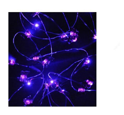 La luz de la noche del sensor de 20 LED, secuencia púrpura de la mariposa se enciende para casarse/jardín