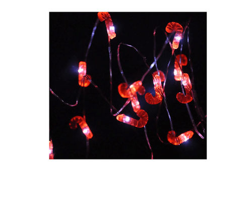 Diseño elegante de la muleta 20 LED del sensor de la luz roja de la noche para las fiestas de Navidad
